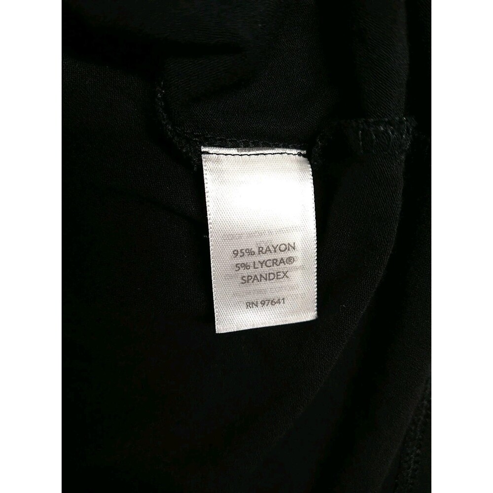 J. Jill Wearever Collection Top Women’s Small V-Neck 3/4 Sleeve Black Stretch - Picture 5 of 6